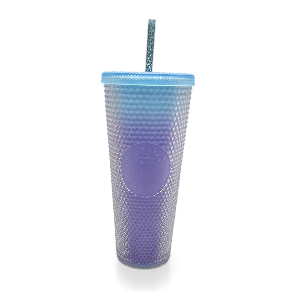 Starbucks 2024 Studded Ombre Purple Blue‎ Venti 24oz Cold Cup Tumbler NWOT